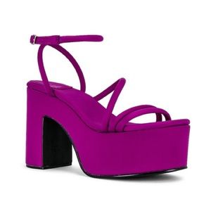 Mamba Platform Sandal in Purple Neoprene/magenta, Jeffrey Campbell in si…